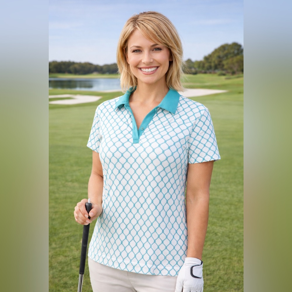 Greg Norman Collection Teal Polo Shirt